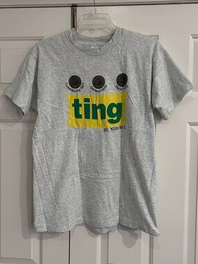 VINTAGE Ting Soda St. Kitts T-shirt 1990s Excellent Condition Size Large